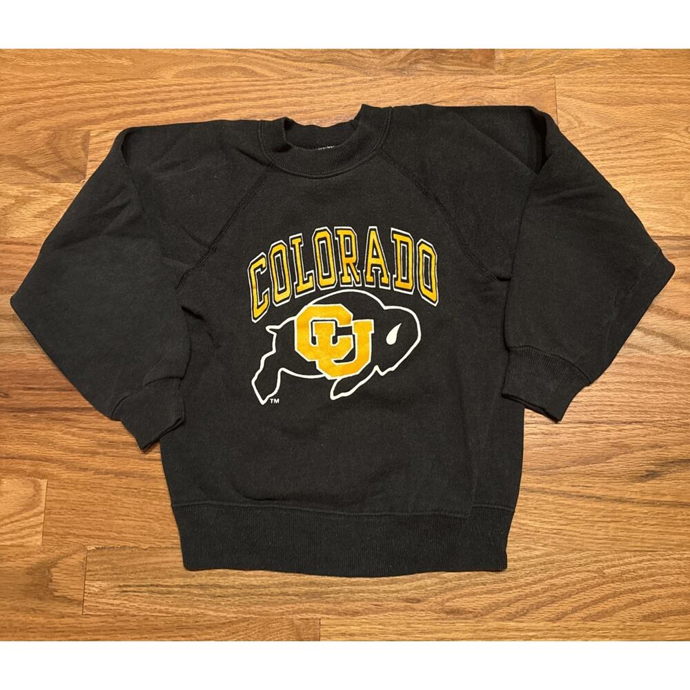 Vintage Hanes Colorado Buffaloes Pullover Crewneck Sweatshirt Youth Size 6-8